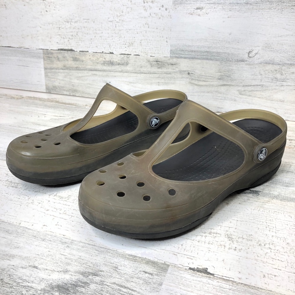 Crocs Womens Mary Jane Slip On Flats Sz 10